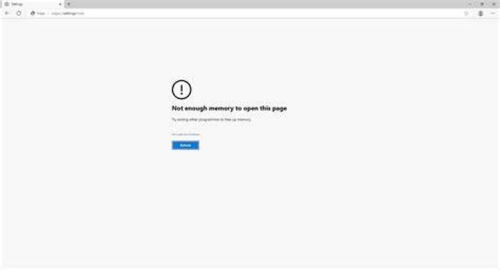 Browser loading error screen